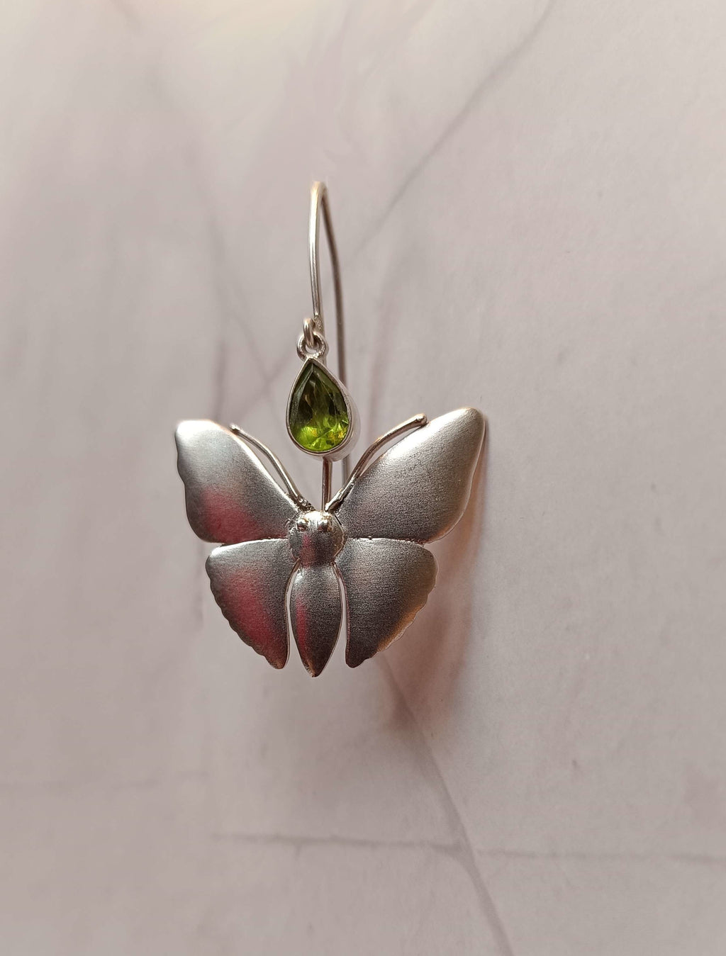 Peridot Schmetterling Ohrringe