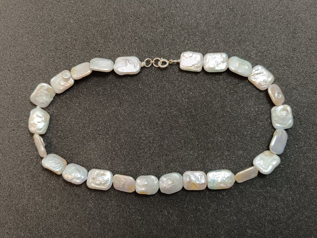 Zuchtperlen Halskette (eckig)