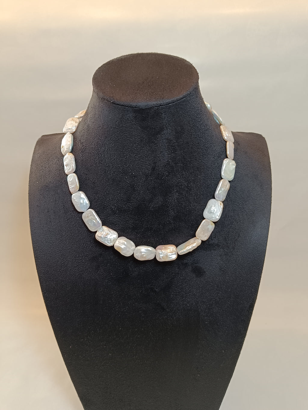 Zuchtperlen Halskette (eckig)