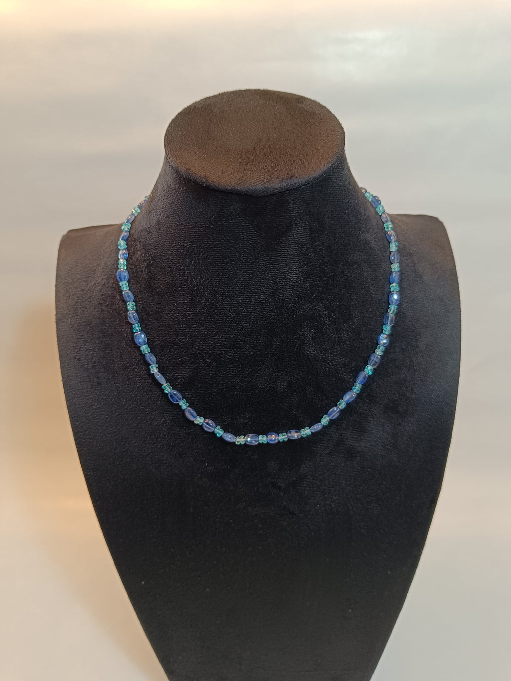 Blaue Kyanit-Aquamarin-Halskette