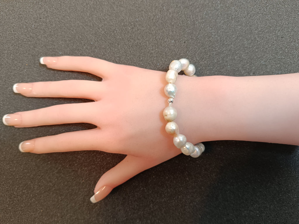 Barockperlen Armkette (weiß)