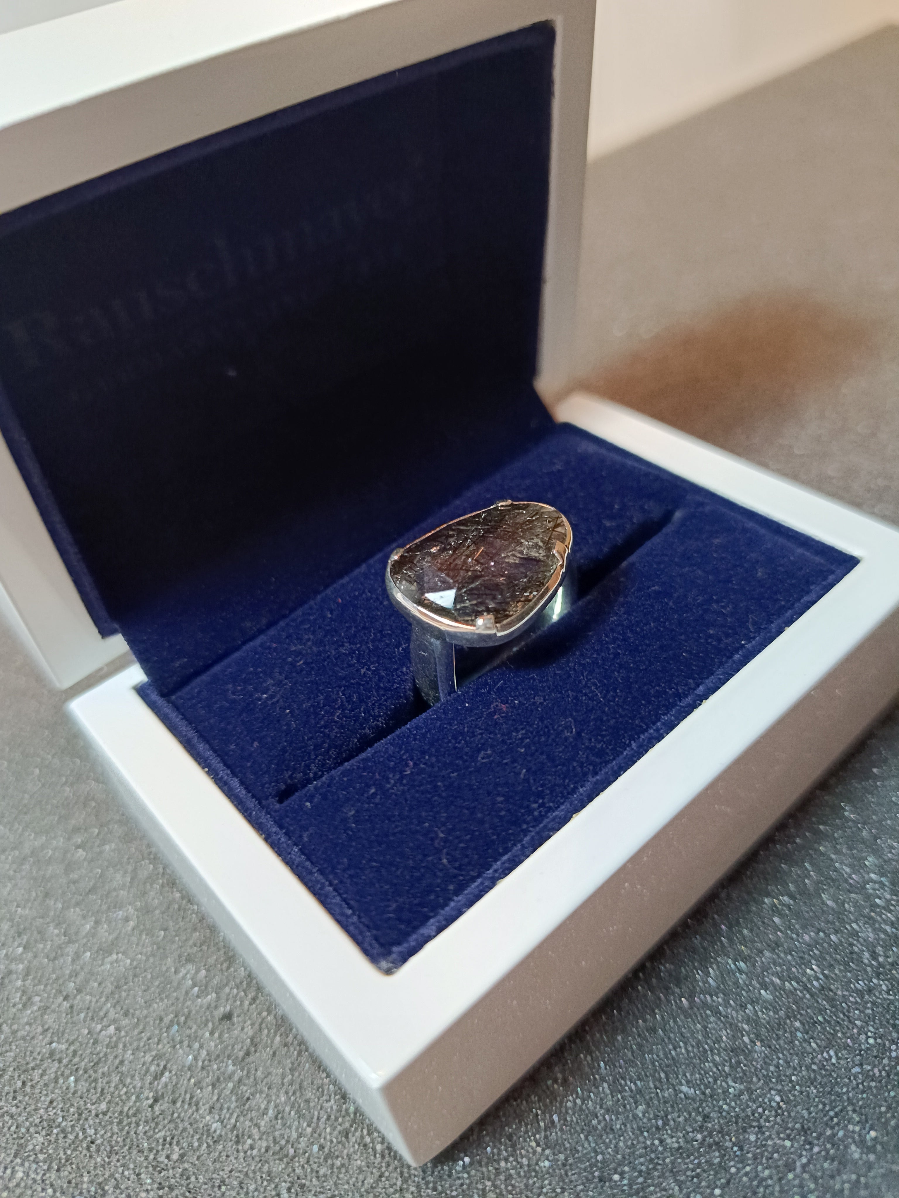 Schwarzer Rutilquarz Ring