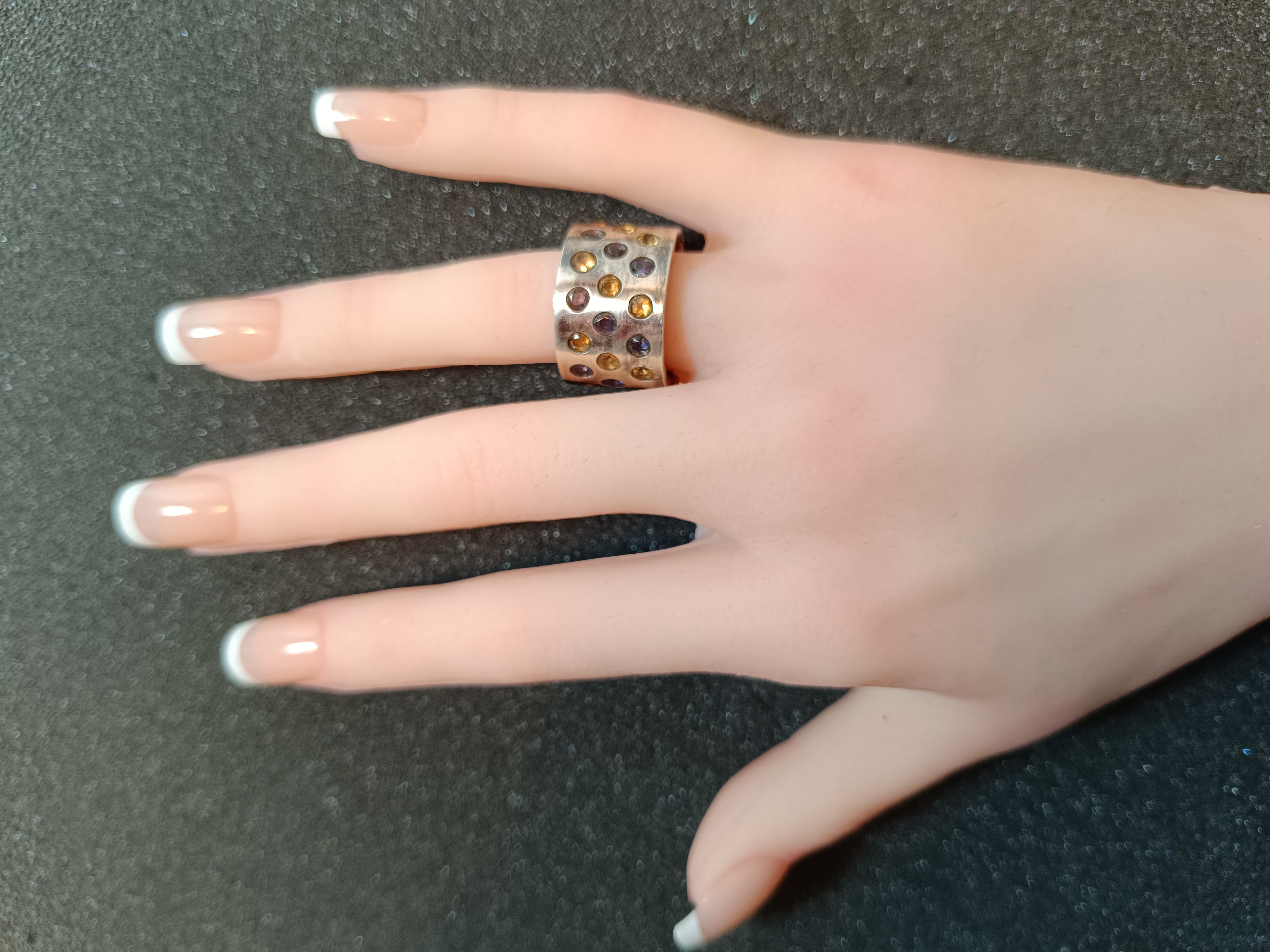 Citrin-Amethyst Bandring