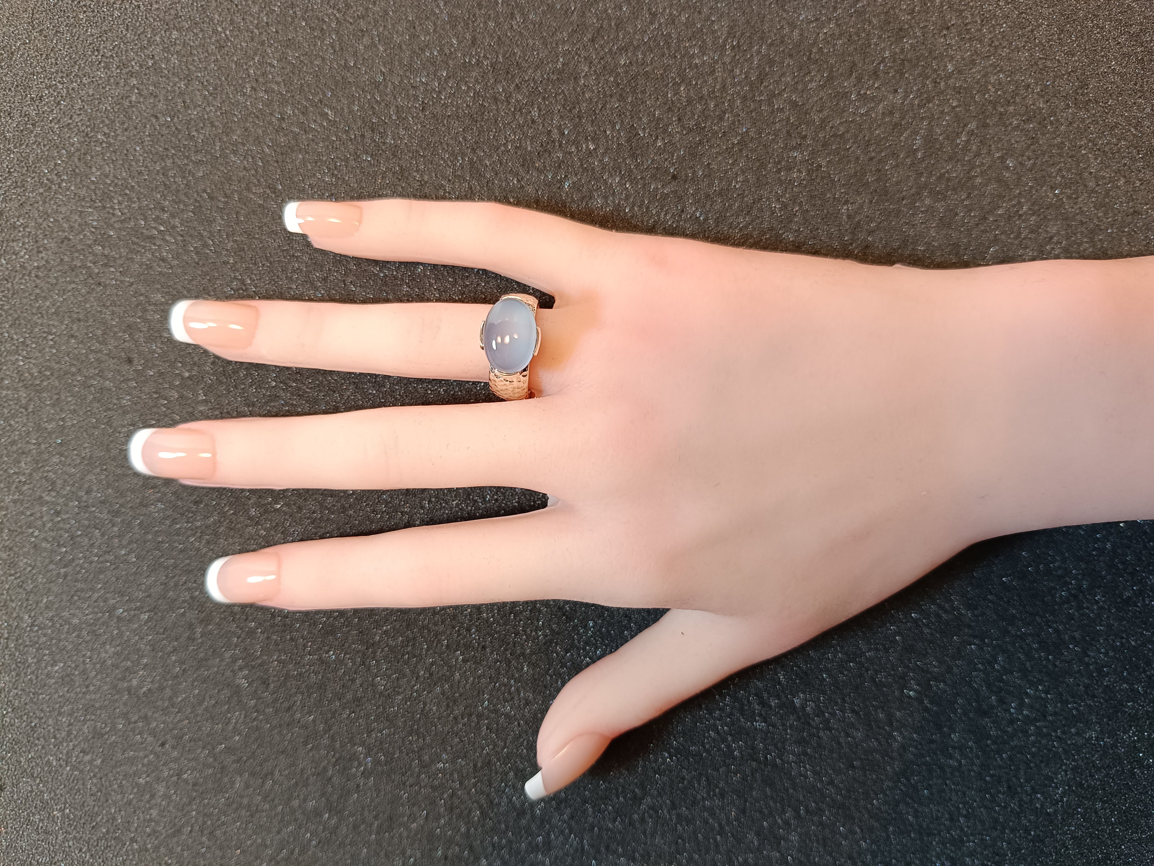 Blauer Chalzedon Ring