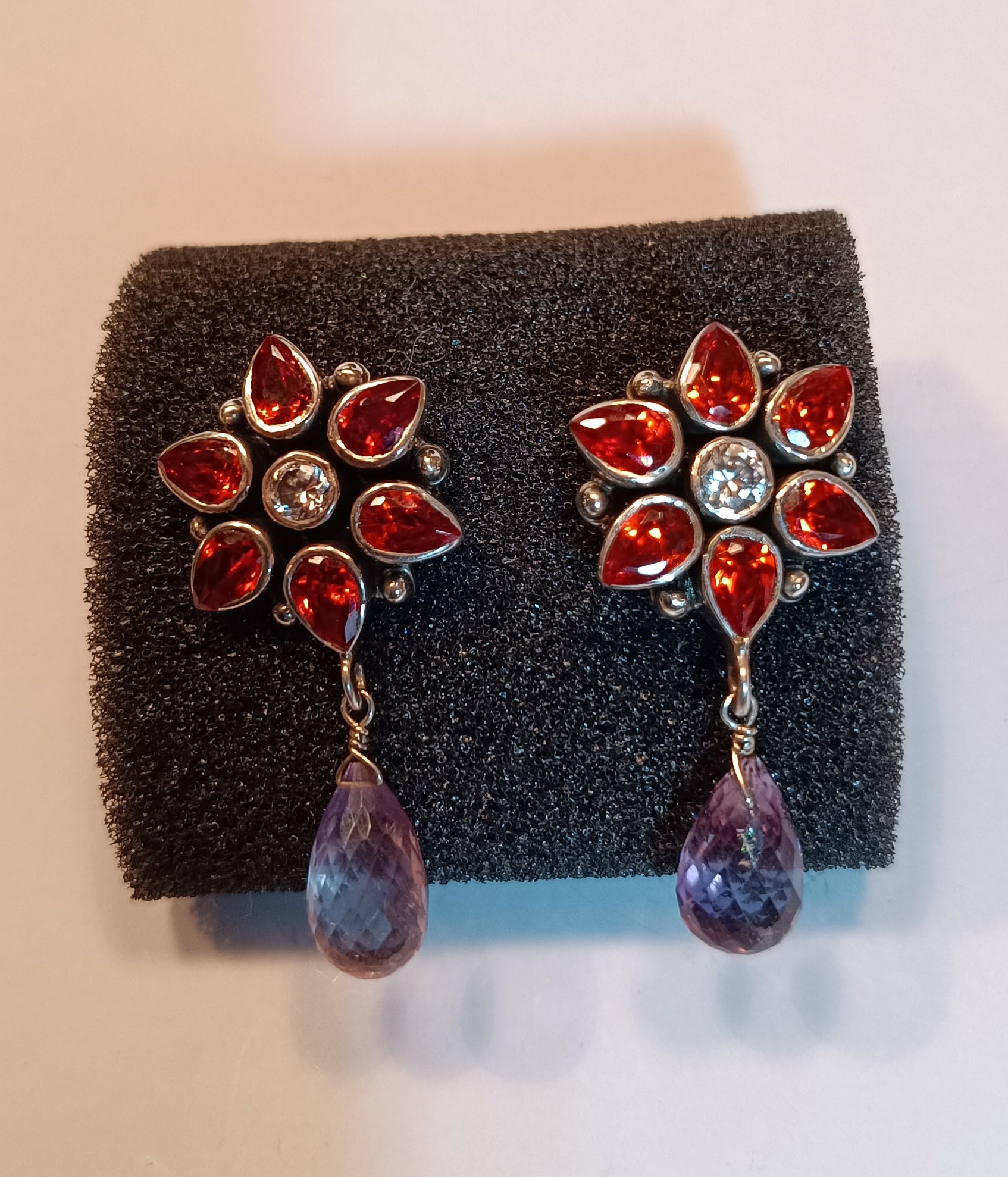 Amethyst-Zirkonia Ohrringe