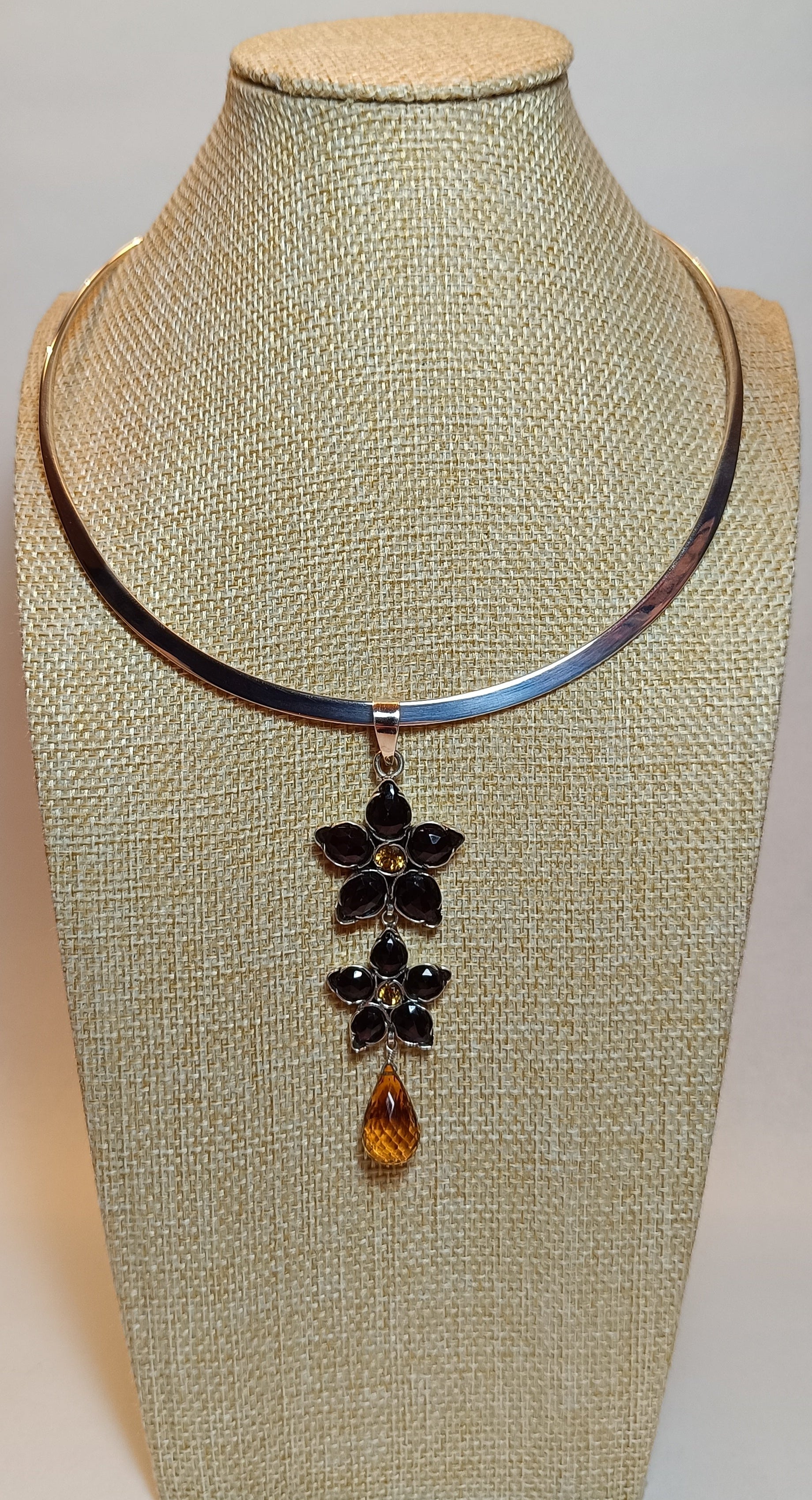 Granat-Citrin Anhänger