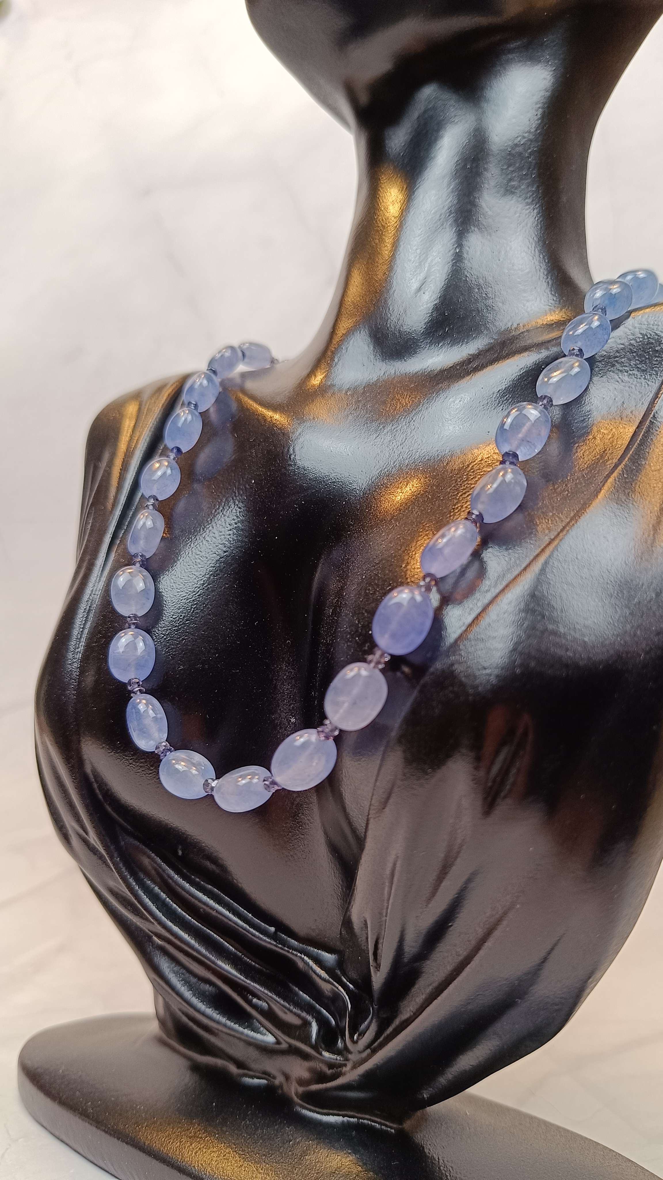 Blaue Aventurin/Iolith Halskette