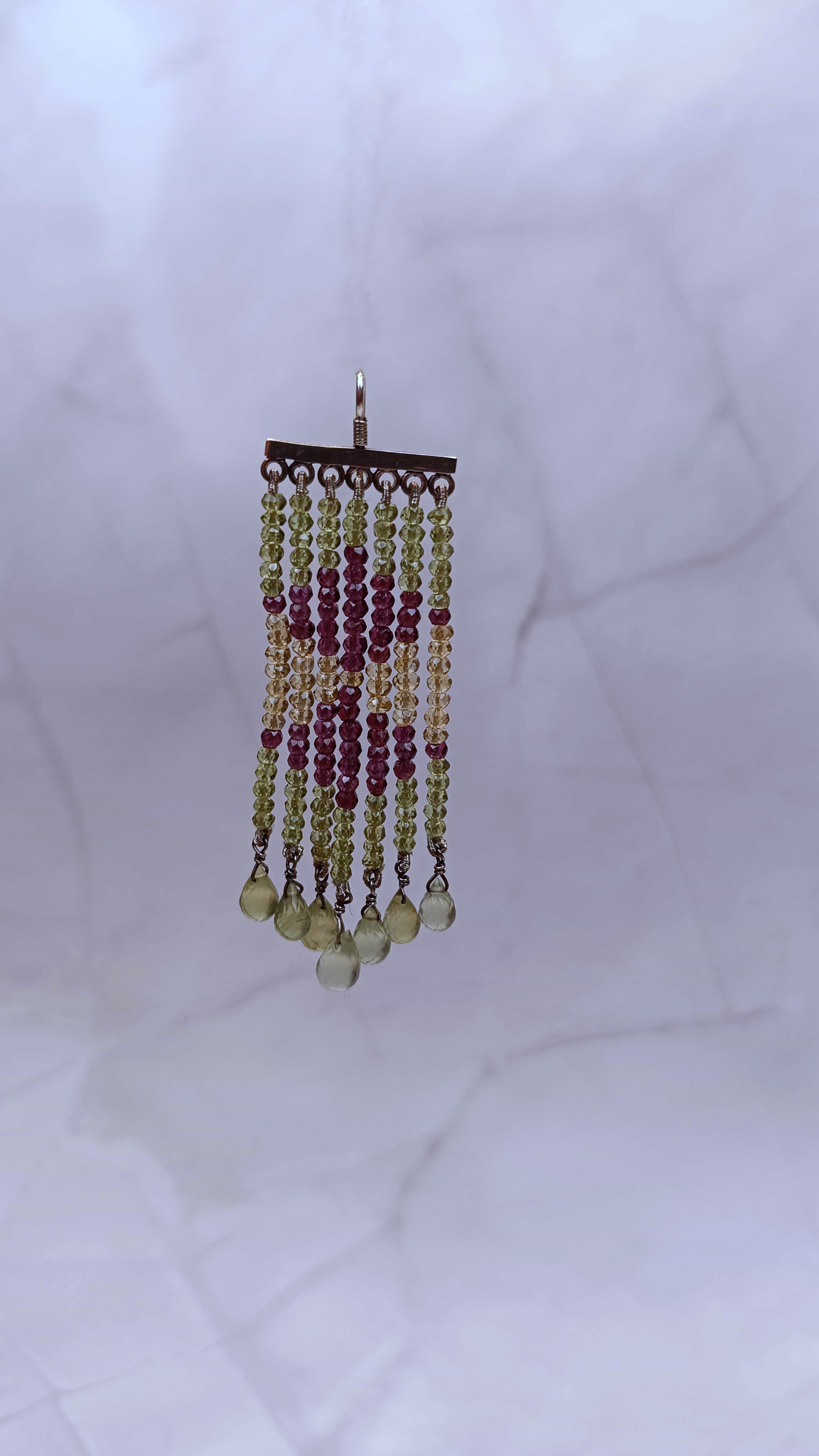 Peridot-Citrin-Amethyst Ohrringe