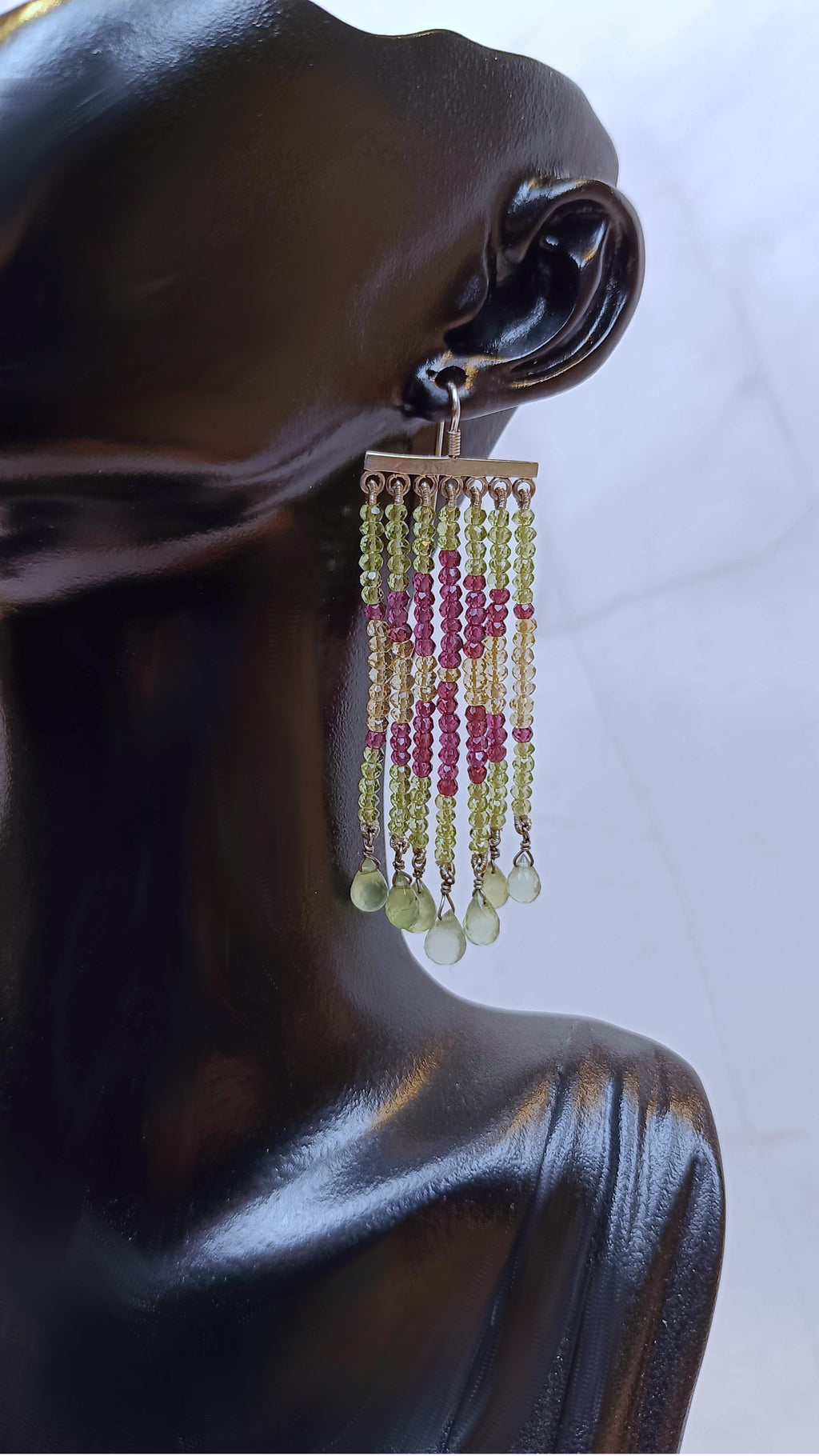 Peridot-Citrin-Amethyst Ohrringe