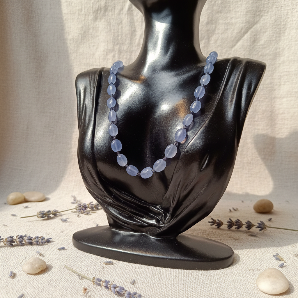 Blaue Aventurin/Iolith Halskette