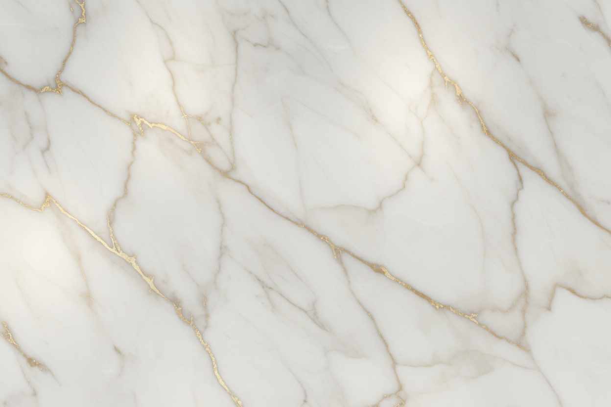Weißer Marmor mit Gold-Akzenten